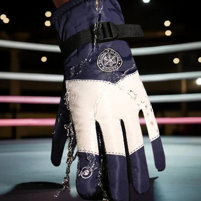 Ski Glove Waterproof - 冬ユニセックススノーボードスキーグローブノンスリップ防水オートバイサイクリングフリース暖かいスノーグローブ登山手袋