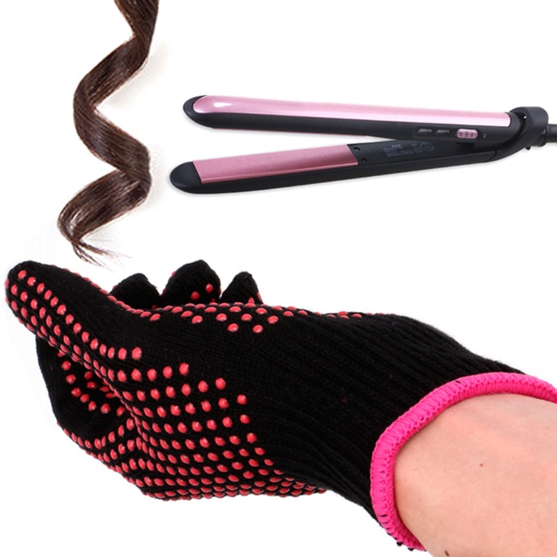 Heat Resistant Glove - 耐熱ヘアスタイリンググローブ サロンでのパーマ、カール、ストレートヘアに実用的なヘアスタイリングアクセサリー