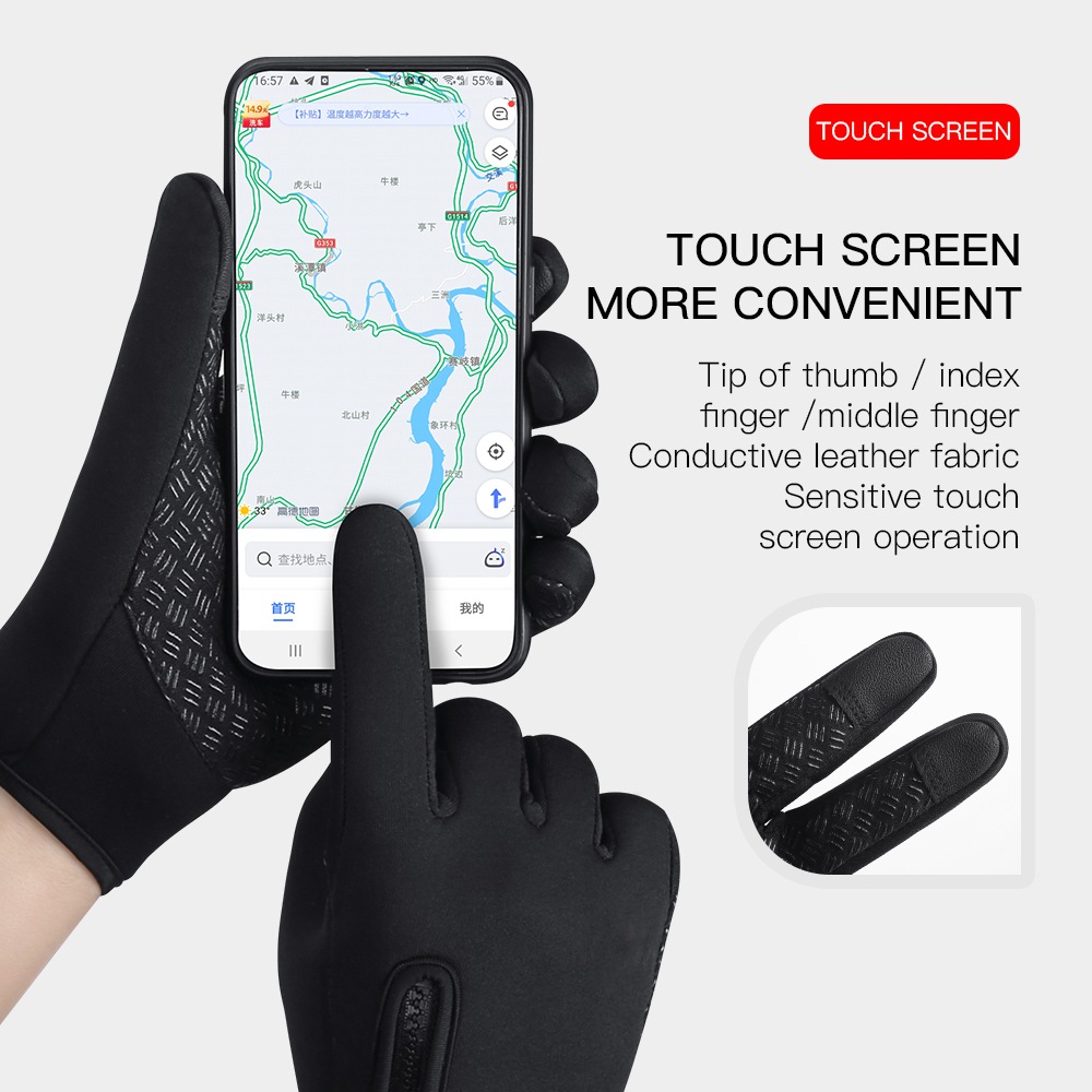 防風サイクリンググローブ,アウトドアスポーツ,ランニング,ス - Ski Glove Waterproof のレビューと価格