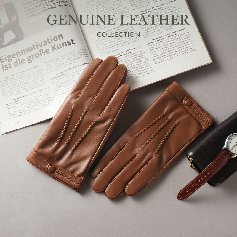 メンズトップレイヤーシープスキン本革手袋、フリース裏地付き、 - Leather Driving Glove のレビューと価格