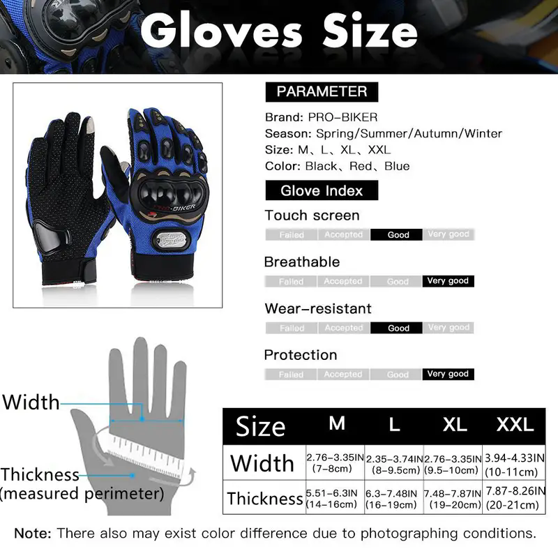 バイク用グローブ、サイクリング用グローブ、タッチスクリーン対 - Motorcycle Glove Knuckle のレビューと価格