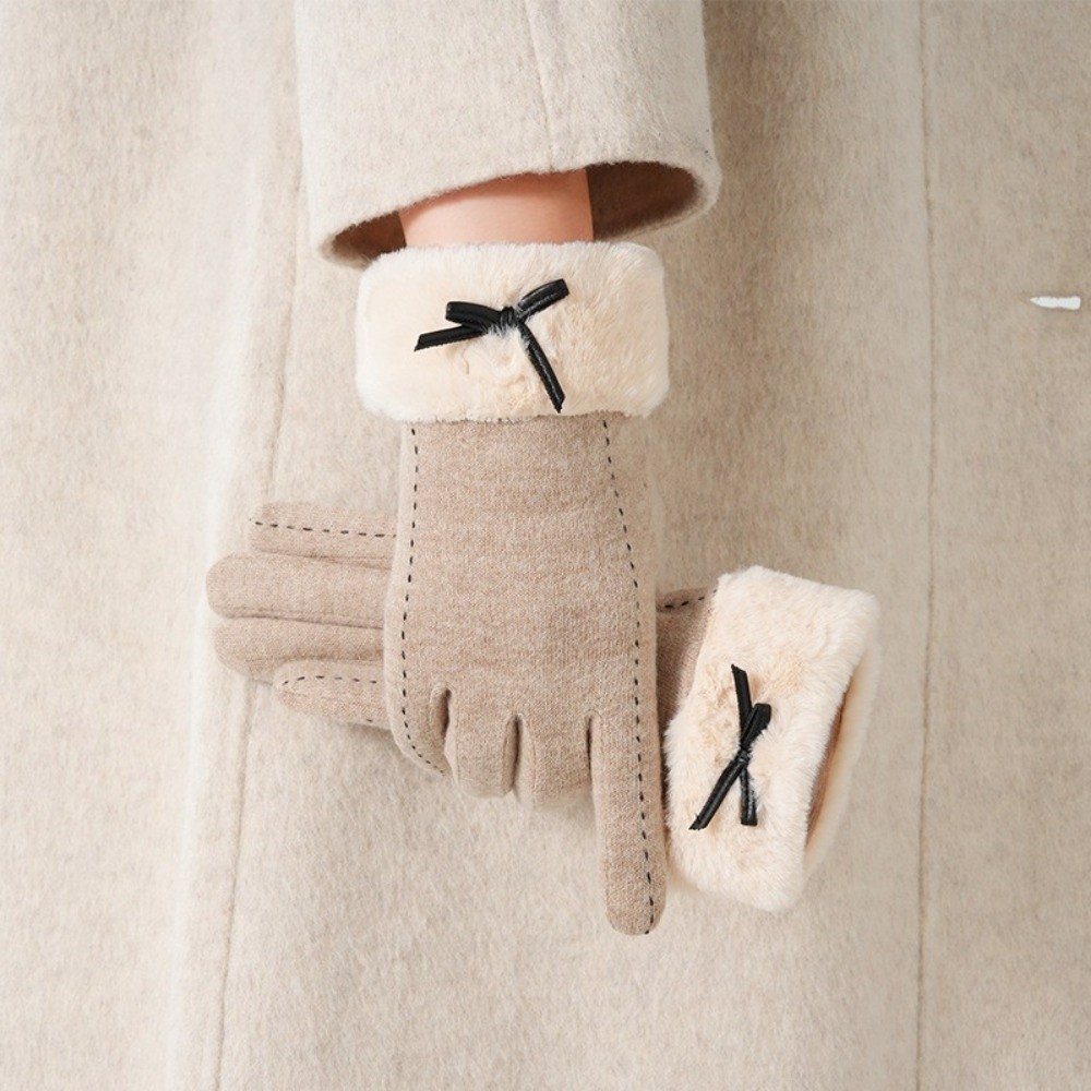 ウール風の裏起毛手袋、厚手のデザイン、防風、タッチスクリーン - Wool Glove Lined のレビューと価格