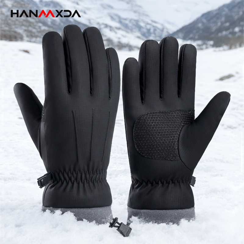 防水性のあるメンズ用冬用手袋。滑り止め加工、裏地はフリース素 - Ski Glove Waterproof のレビューと価格