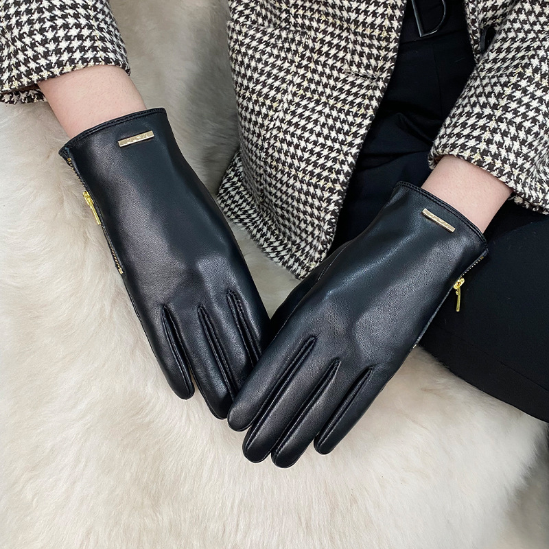 女性用ファッションスリムフィットトップレイヤーシープスキンレ - Leather Driving Glove のレビューと価格