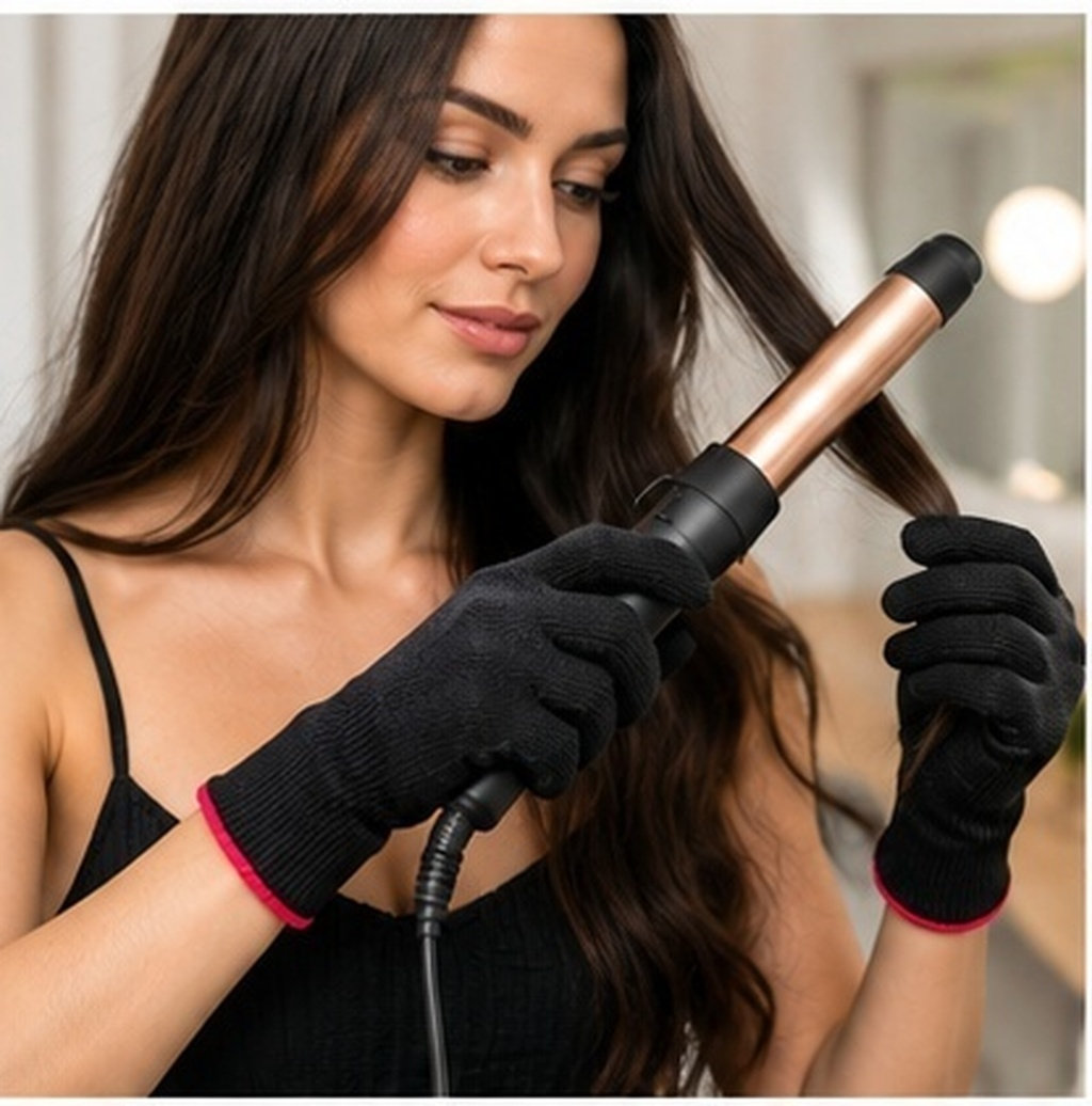 ヘアスタイリング用耐熱手袋6枚セット。伸縮性があり、高温に強 - Heat Resistant Glove のレビューと価格