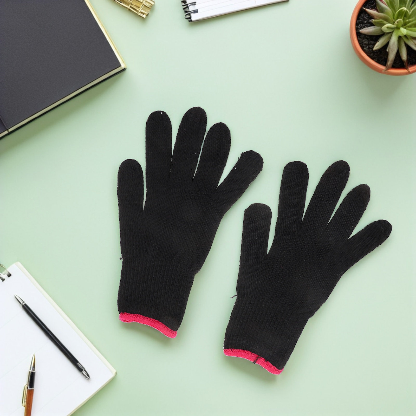 ヘアスタイリング用耐熱手袋6枚セット。伸縮性があり、高温に強 - Heat Resistant Glove のレビューと価格